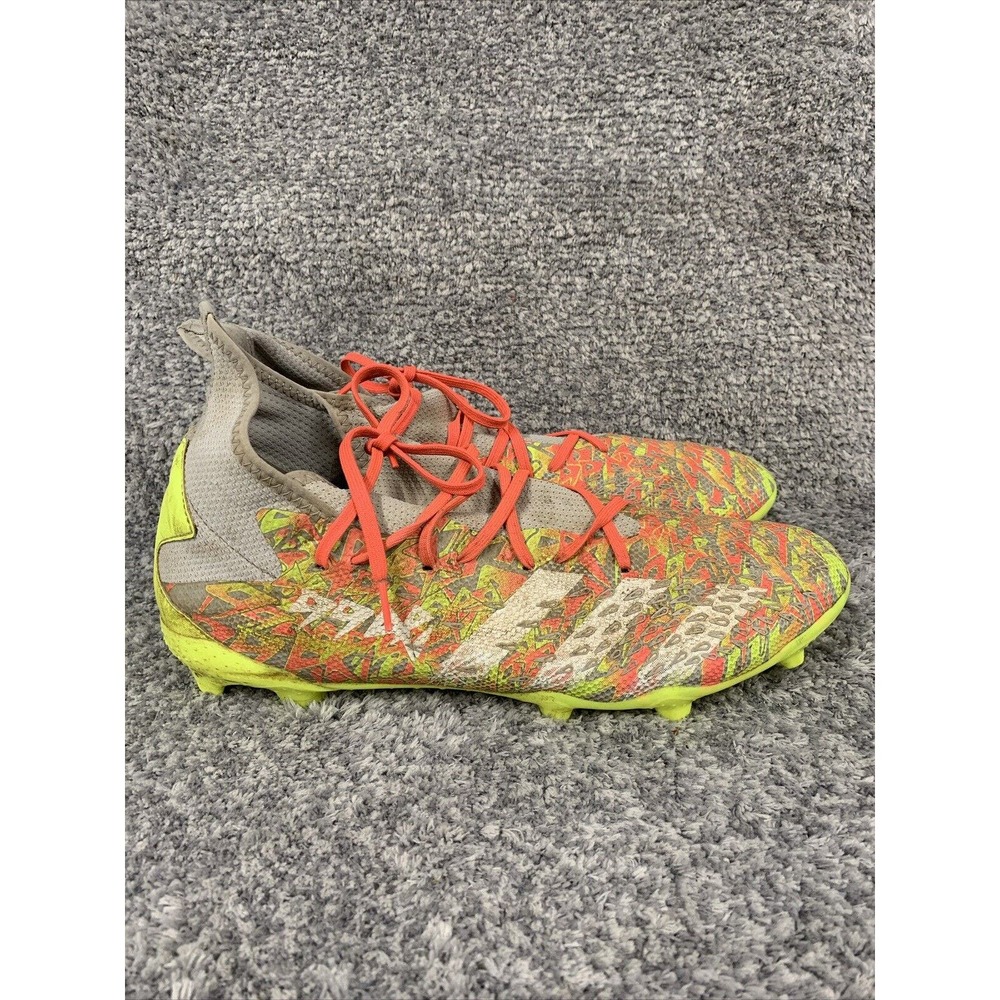 Adidas Predator Soccer Cleats Mens 12 Freak .3 FG Neon FY6531 Sport Shoes